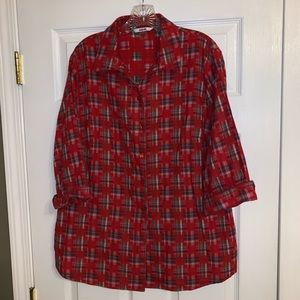 Alia plaid button down shirt